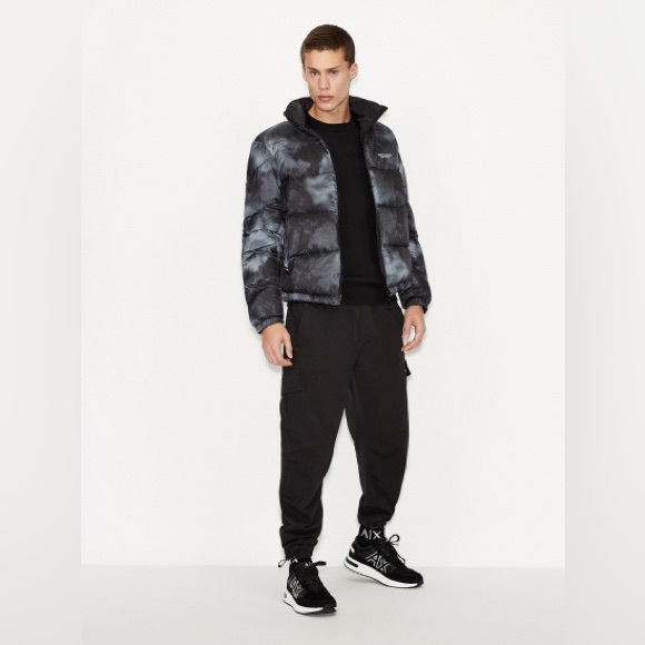 Armani Exchange Puffer Jacket Green Black Reversible 6KZBL3A ZNMKZ 02CA - Picture 2 of 16